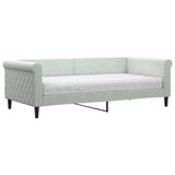 Daybed with Mattress Blue Light Grey 90x190 cm Velvet 3197859