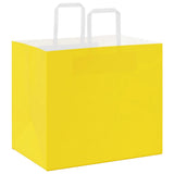 Paper Bags 250 pcs with Handles Yellow 32x22x28 cm 4102016