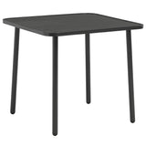 44262 5 Piece Outdoor Dining Set Steel Dark Grey