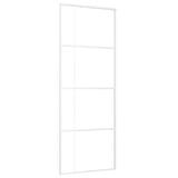 151681 Sliding Door Frosted ESG Glass and Aluminium 76x205 cm White