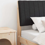 Upholstered Headboard Black 100 cm Solid Pine Wood 879411