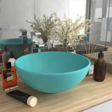 Luxury Bathroom Basin Round Matt Light Green 32.5x14 cm Ceramic 146969