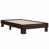 Bed Frame without Mattress Brown Oak 90x200 cm 845876