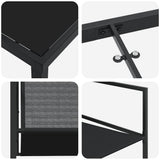 Garden Dining Set 5 pcs Black Powder-Coated Steel 3379342