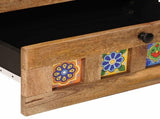 Bedside Cabinet Natural 50 x 33 x 62 cm Solid Mango Wood 4018269