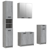 4 Piece Bathroom Cabinet Set Grey Sonoma Engineered Wood 3115890