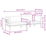 ZNTS Garden Pallet Corner Sofas 2 pcs with Cushions Solid Wood Acacia 3209352