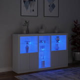 Sideboard with LED Lights White 162x37x100 cm 3209170