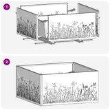 Fire Pit Black 60 x 60 x 30 cm Steel 858926