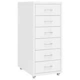 Mobile File Cabinet White 28x41x69 cm Metal 335916
