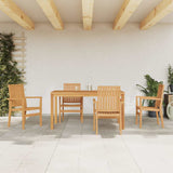 5 Piece Garden Dining Set Solid Wood Teak 3157915