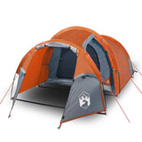 ZNTS Camping Tent Tunnel 3-Person Grey and Orange Waterproof 94392