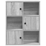 Bookcase Grey Sonoma 60x24x76.5 cm Engineered Wood 860387