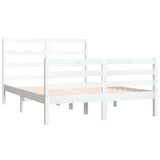 Bed Frame without Mattress White Solid Wood Pine 140x190 cm 3104987