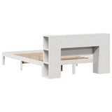 Bookcase Bed without Mattress White 120x200cm Solid Wood Pine 3322514