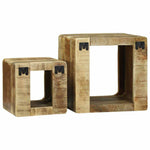 TV Unit 2 pcs Brown 36 x 30 x 36 cm Solid rough mango wood 4104549