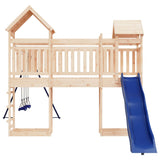Outdoor Playset Natural Solid Pine Wood Large Durable 3156967