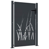 Garden Gate Anthracite 100x150 cm Steel Grass Design 153169
