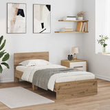 Bed Frame Artisan Oak 90 x 190 cm Engineered Wood 885833