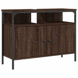 Bathroom Sink Cabinet Brown Oak 80x30x60 cm Engineered Wood 842445