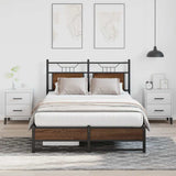 Bed Frame without Mattress Brown Oak 120x200 cm Engineered Wood 4107014