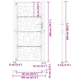 Garden Gate 100x200 cm Weathering Steel Light Design 4100958