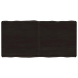 Table Top Dark Brown 120x60x cm Treated Solid Wood Live Edge 364027
