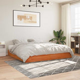 Bed Frame without Mattress Wax Brown 180x200 cm Super King Solid Wood Pine 844815