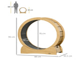 30" Wooden Cat Running Wheel with Brake, Natural Wood Finish T3398P551623