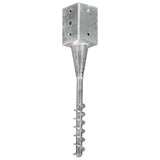 Ground Spikes 6 pcs Silver 9x9x56 cm Galvanised Steel 145440