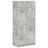 800634 Wardrobe Concrete Grey 90x52x200 cm Engineered Wood