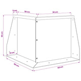 Retaining Wall 50 x 50 x 50 cm Steel Anthracite 8015189