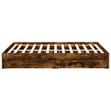 Bed Frame with Drawers without Mattress Smoked Oak 140x200 cm 3280661
