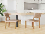 Dining Chair 2 pcs Kubu Rattan Natural 46 x 55 x 84 cm 42012426