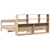Bookcase Bed without Mattress 180x200 cm Super King Solid Wood Pine 3322978