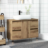 Bathroom Cabinet Artisan Oak 80x33x60 cm Engineered Wood 857233