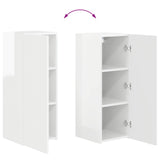 TV Wall Cabinet Set 4 pcs High Gloss White Engineered Wood 3408920