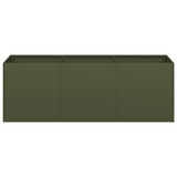 Planter Olive Green 120x40x40 cm Cold-rolled Steel 860678