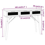 Console Table Black Engineered wood Console Table Rectangular 345628