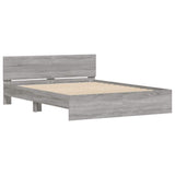 Bed Frame with Headboard and LED Grey Sonoma 150x200 cm King Size 3207607