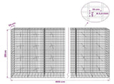 Gabion with 3.5 mm Wire and 5x10 cm Mesh 800x20x200 cm 3462682