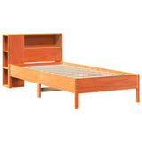Bookcase Bed without Mattress Wax Brown 75x190 cm Small Single Solid Wood Pine 3322857