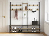 Coat Stand with Shoes Bench Sonoma Oak 143 x 30 x 199.5 cm 8012045