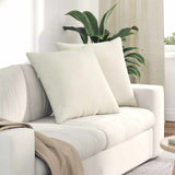 Sofa Pillows 2 pcs Cream 80 x 80 cm Corduroy Fabric 42014066