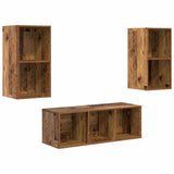 TV Cabinet Set Wall-mounted 3 pcs Old Wood Engineered Wood 3393378
