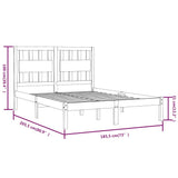 Bed Frame without Mattress White Solid Wood Super King 3103949