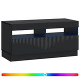 LED TV Cabinet Black Engineered Wood 897436
