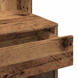 Dressing Table with LED Old Wood 60x40x140 cm 856999