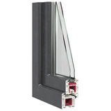 Tilt & Turn Basement Window RISOR 110 x 70 cm PVC and Glass 42047300