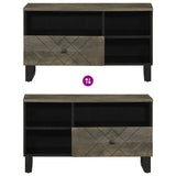 TV Cabinet Black 80x33x46 cm Solid Wood Mango 4017701